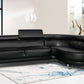 Astory Air Leather Sectional Sofa - Black - Right Chaise