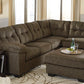 Accrington 2-Piece Left-arm Facing Sofa Sectional with Chaise in Earth Brown by Ashley Signature
