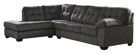 Accrington 2-Piece Right-arm Facing Sofa Sectional with Chaise in Granite Gray by Ashley Signature
