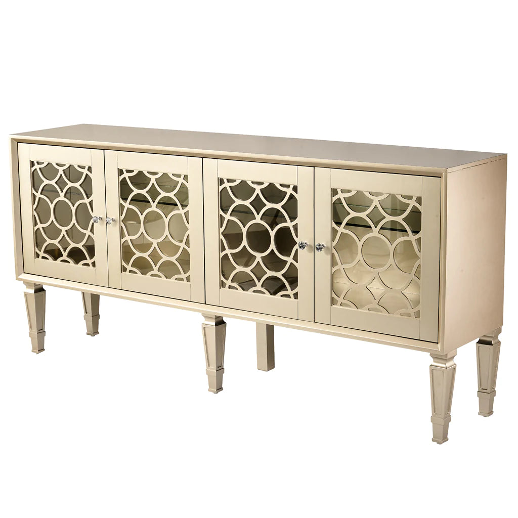 Athena Champagne Gold 4-Door Sideboard
