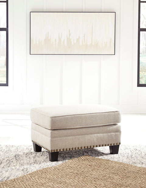 Claredon Chair and Ottoman in Linen By Ashley Signature