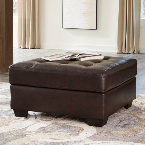 Donlen Oversized Accent Ottoman in Chocolate Brown by Ashley Signature