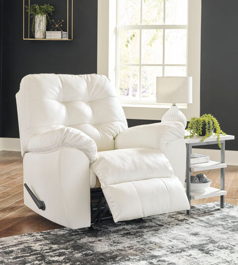 Donlen Recliner in White by Ashley Signature