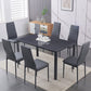 Arya 7 Piece Glass Table Top Dinette Set