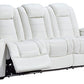 Party Time Power Reclining Sofa in White by Ashley Signature