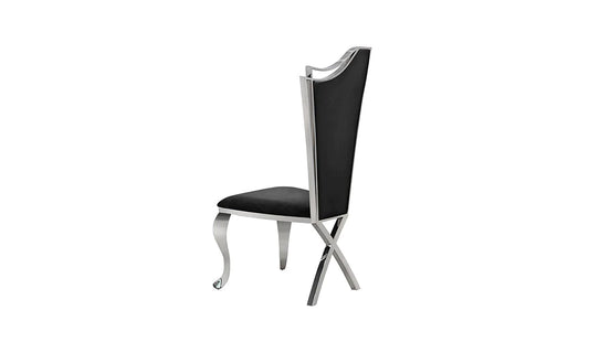 Romeo Black Dining Chair in Silver $379.99 Each Sold in set of 2