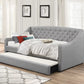 Angelica Tufted Nailhead Grey Trundle Day Bed
