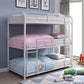 Ethan Triple Tier White Bunk Bed