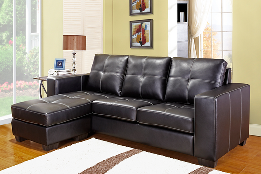 Braxx Black Reversible Sofa Sectional